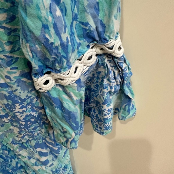 LILLY PULITZER Hollie Tunic Dress Hey Hey Soleil Bell Sleeves (1) - Picture 2 of 6